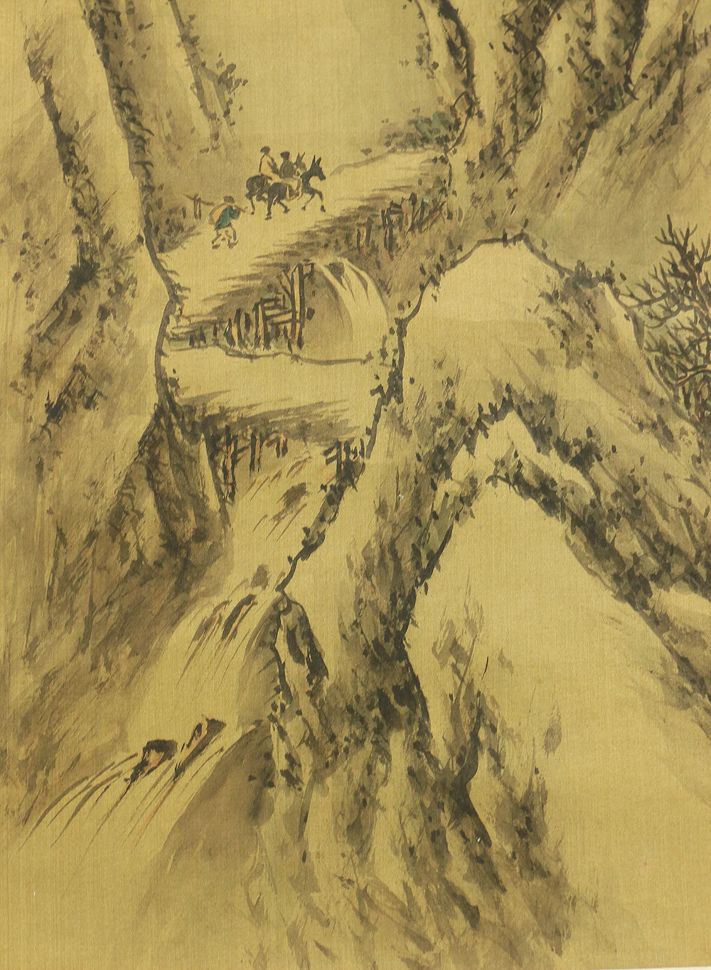 Chinese kakejiku kakemono wall hanging scroll / Sansui Landscape Mountain Waterfall River RB863 - Image 11