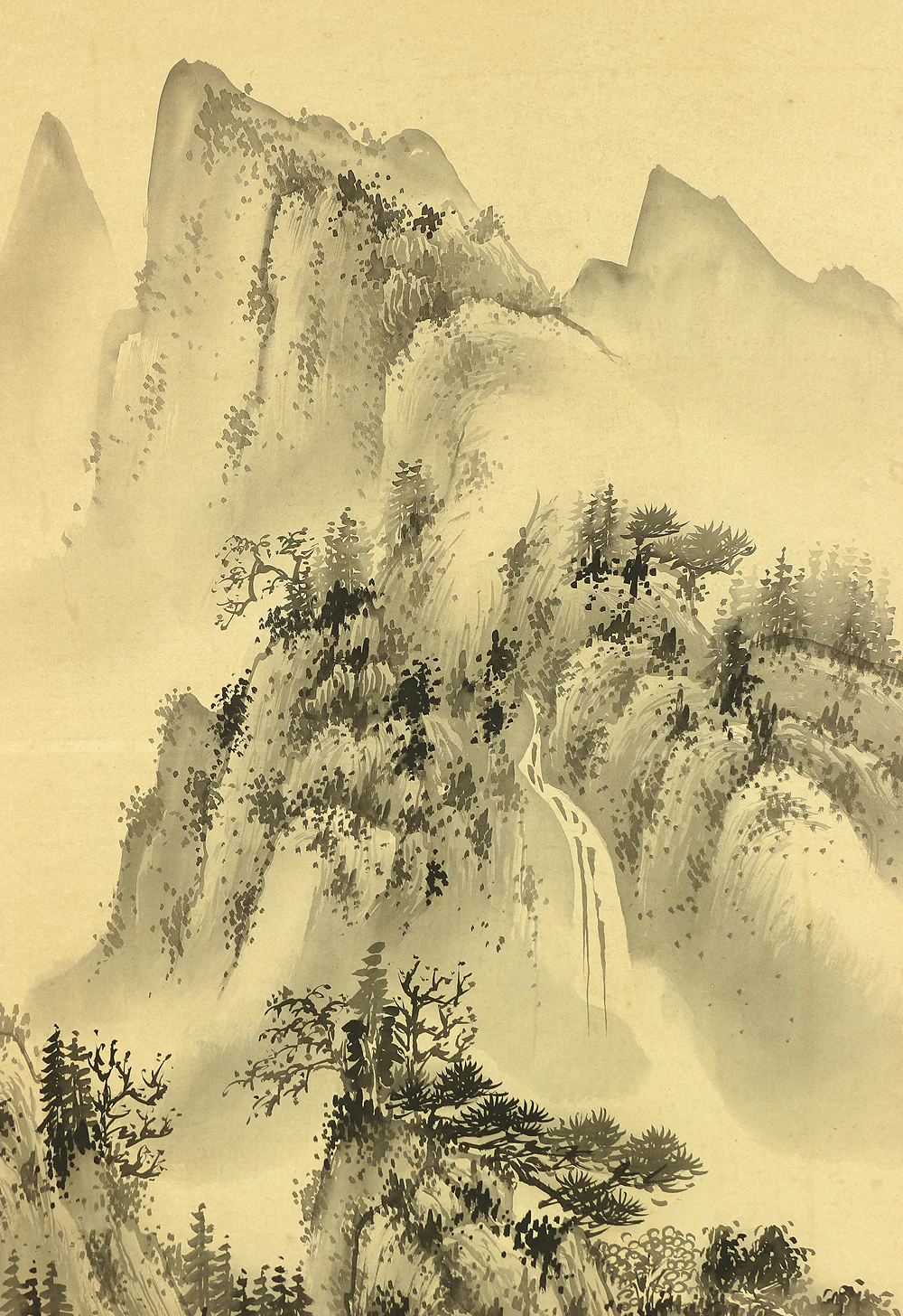 Chinese kakejiku kakemono wall hanging scroll / 高山流水 Kozan Ryusui - Sansui Landscape RA691 - Image 10