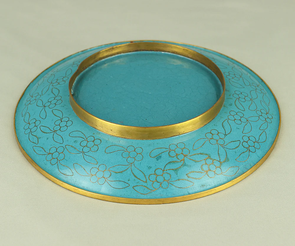 Cloisonne Enamel Flower and Bird design Cloud pattern Chinese Plate VA373 - Image 17