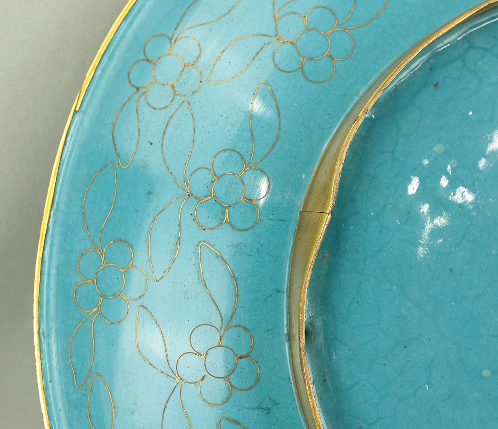 Cloisonne Enamel Flower and Bird design Cloud pattern Chinese Plate VA373 - Image 22
