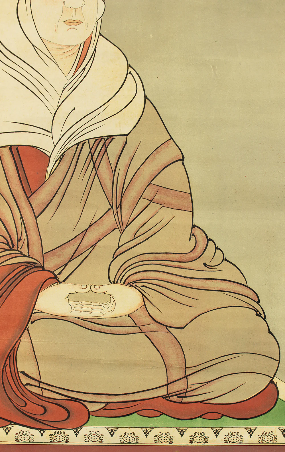 Coloring Woodblock Print - Emperor Kanmu 桓武天皇 and Saichō Founder of the Tendai school 伝教大師 最澄 with Box / Japanese art Paired kakejiku kakemono wall hanging scrolls RC798 - Image 23