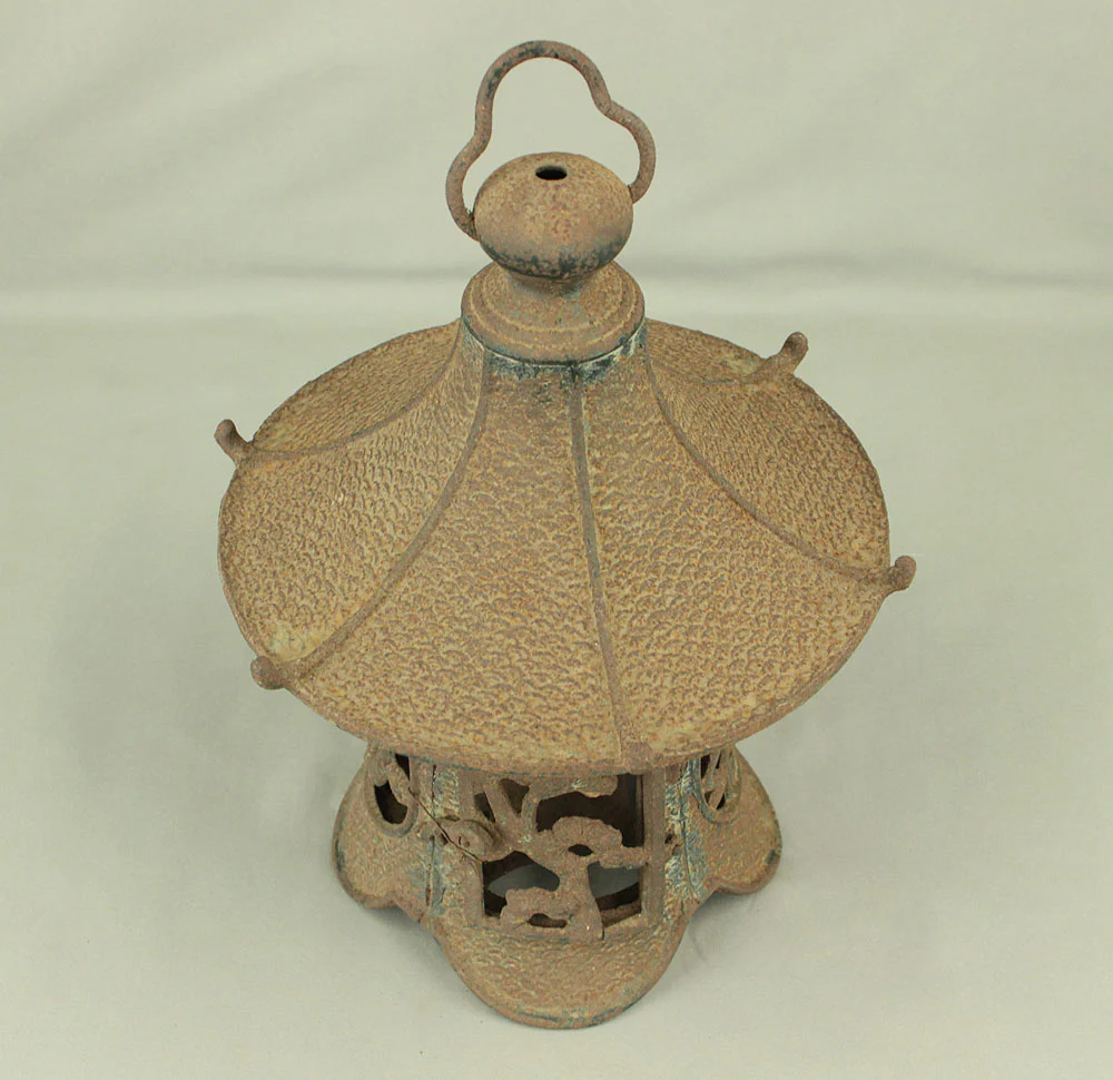 Decorative Hanging Iron Garden Lantern Tsuridoro Openwork VA905 - Image 24