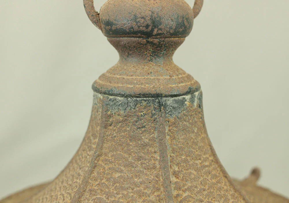 Decorative Hanging Iron Garden Lantern Tsuridoro Openwork VA905 - Image 9