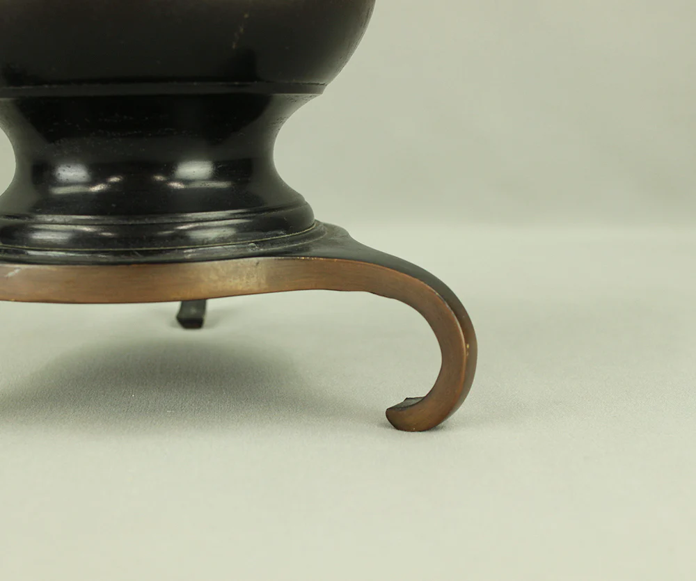Dragon Decorative Handle Bronze Vase Ikebana Vase Usubata Hanaike VA808 - Image 17