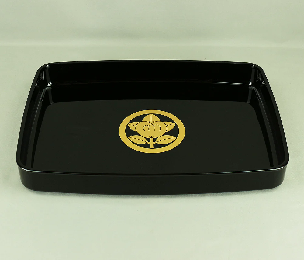 Echizen Lacquerware Square Tray (Obon) Large Small 2pcs VA387 - Image 2