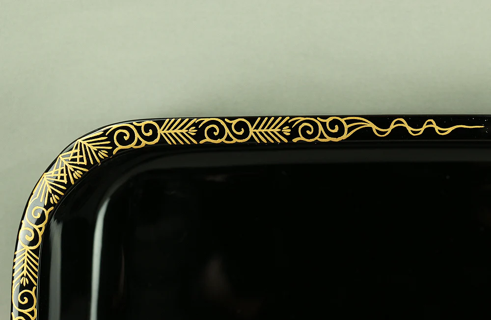 Echizen Lacquerware Square Tray (Obon) Large Small 2pcs VA387 - Image 30