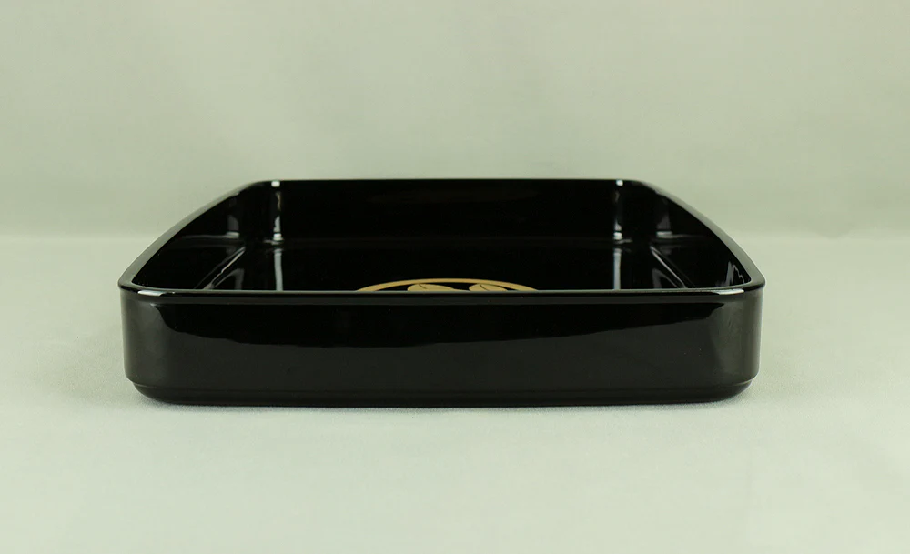 Echizen Lacquerware Square Tray (Obon) Large Small 2pcs VA387 - Image 4