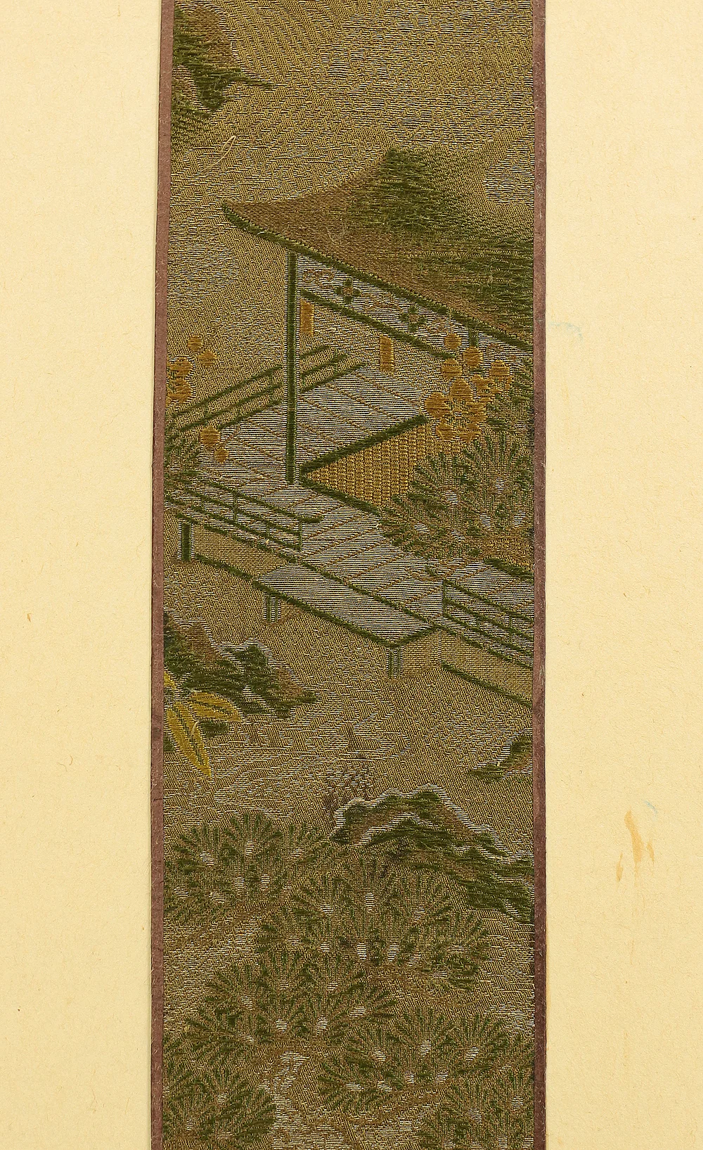 Embroidery 'Palace Gardens and Flowers' Byobu Folding Screen Room divider 2 panels VA467 - Image 14