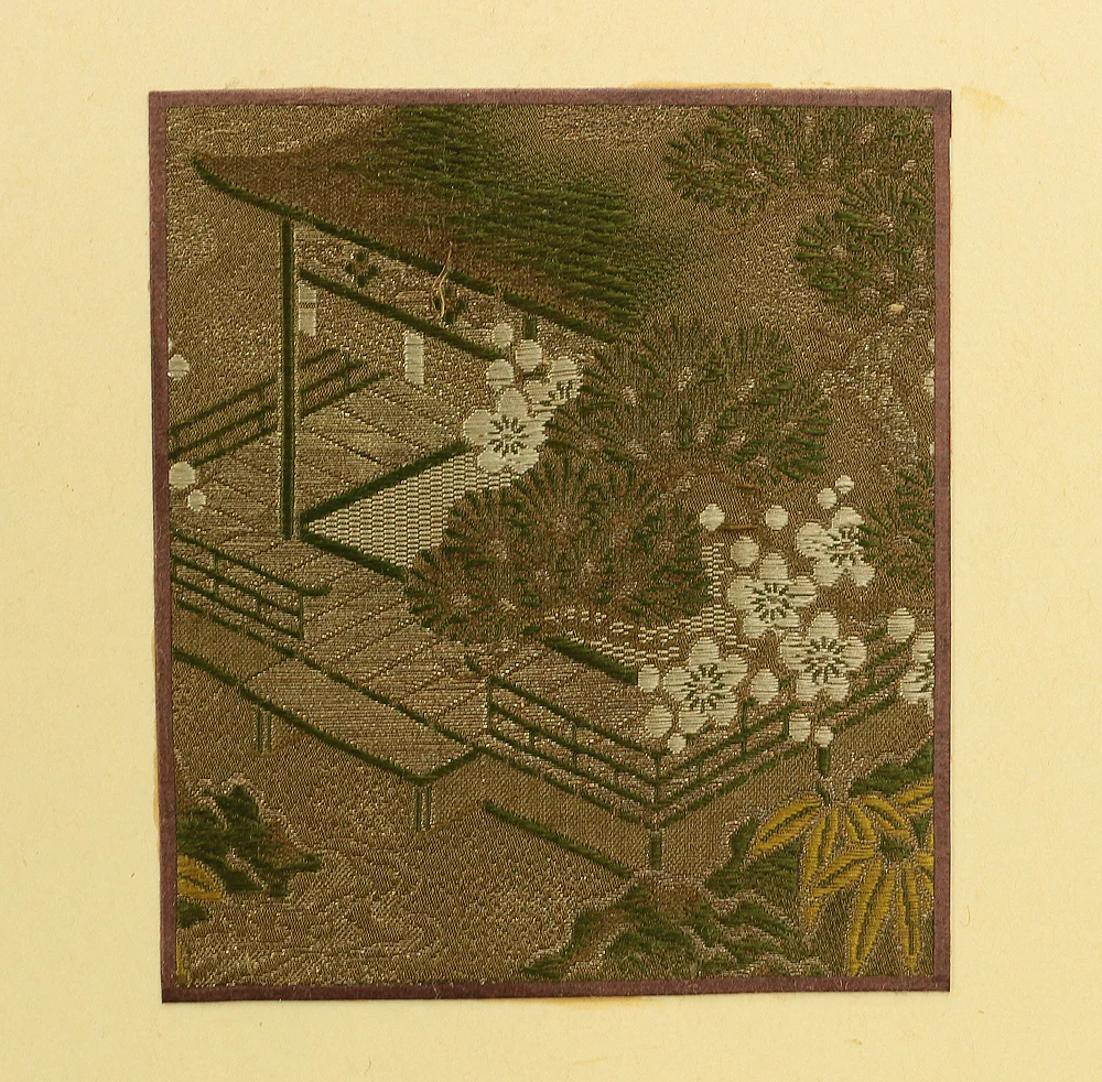 Embroidery 'Palace Gardens and Flowers' Byobu Folding Screen Room divider 2 panels VA467 - Image 29