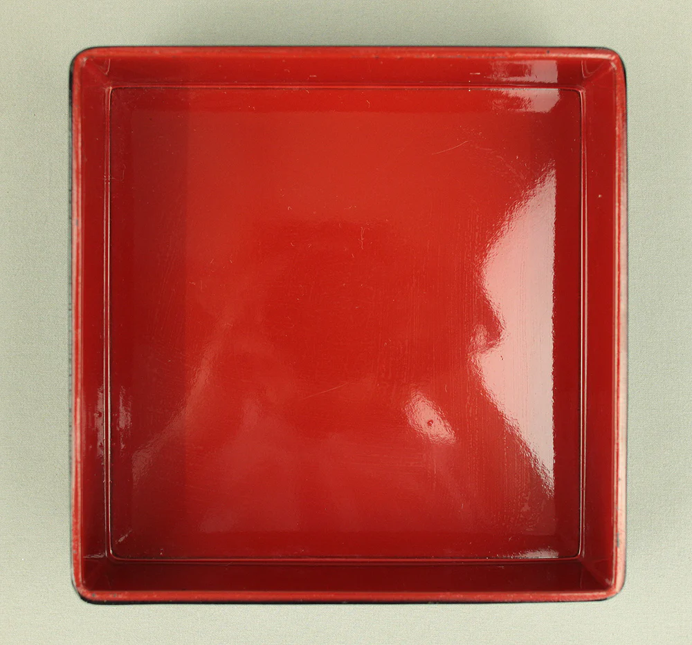 Flower Pattern Resin Lacquerware Portable Three-Tiered Box Small Jubako VA820 - Image 15