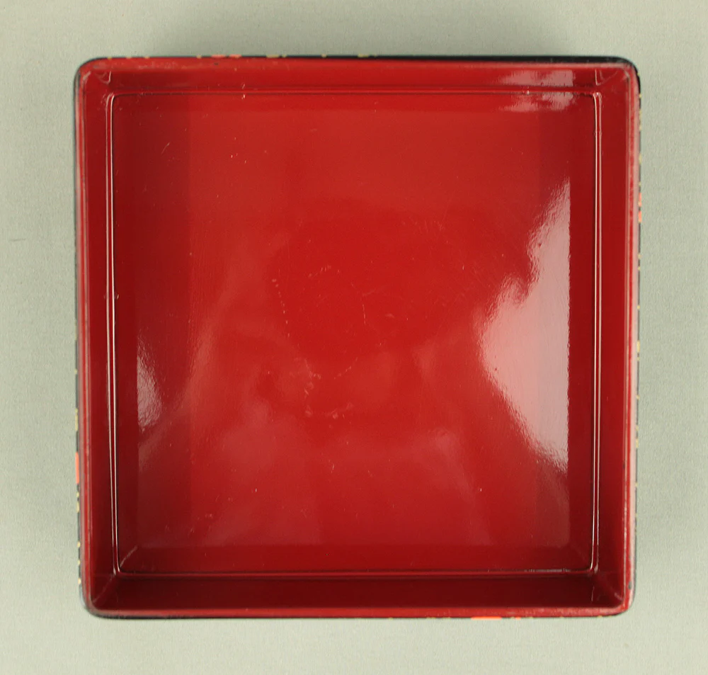 Flower Pattern Resin Lacquerware Portable Three-Tiered Box Small Jubako VA820 - Image 16