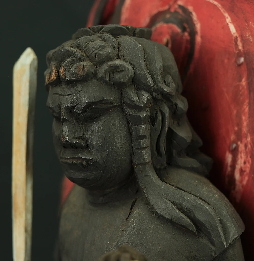 Fudō Myōō 不動明王 (Acala) Wood Carving Buddhism Statue Butsuzo VA590 - Image 19