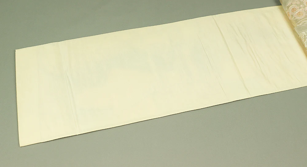 Fukuro Obi Nishijin textile (Certification number 290) Silver-based Obi belt Luxurious and Graceful Flowers design gold & silver thread V678 - Image 11
