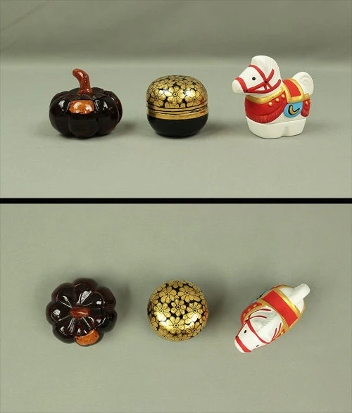 Futaoki lid rest bamboo pottery, Kogo incense container pottery wood, etc 14pcs V477 / Japanese Tea Ceremony utensil tool equipment - Image 3