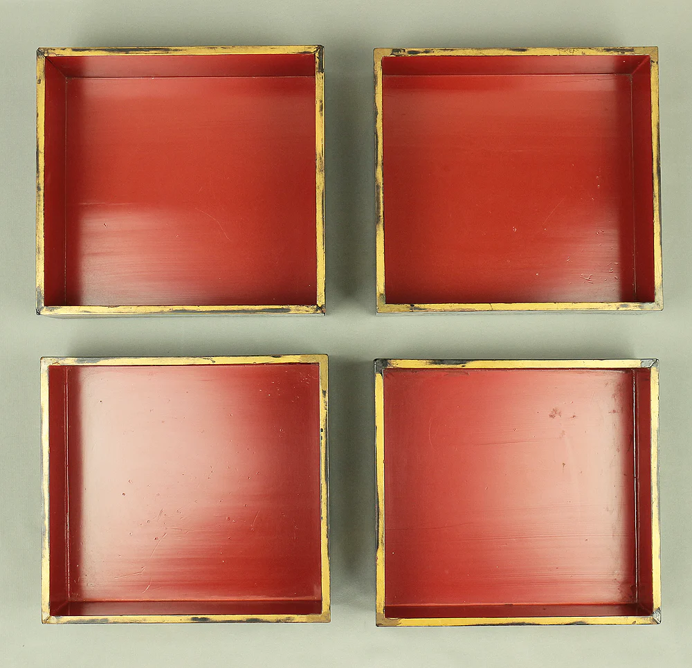 Gold Lacquer Four-Tiered Box Jubako 'Paulownia Tree and Phoenix' with Storage Box VA588 - Image 31