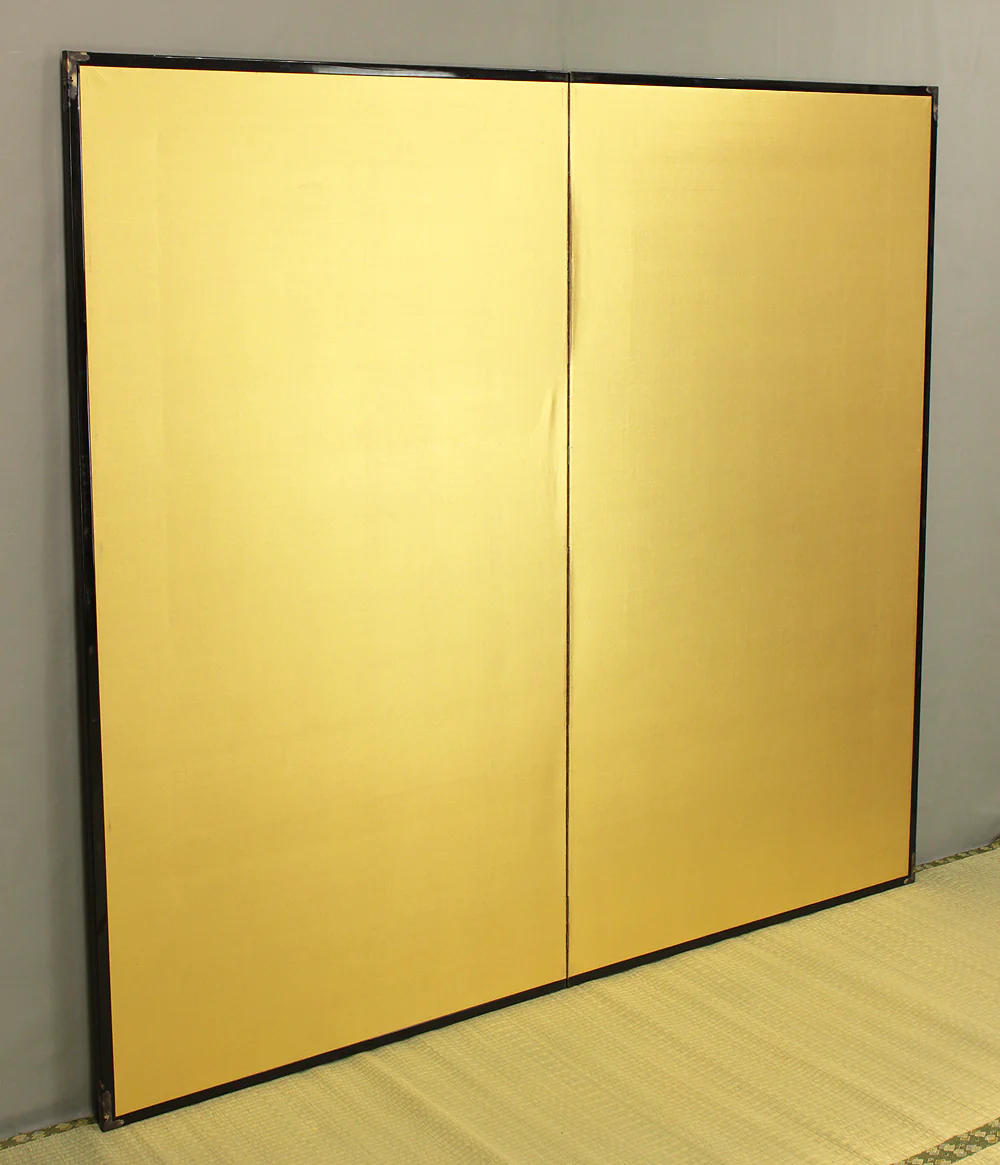 Gold-Leaf Room Divider Byobu Two Panels Folding Screen VA702 - Image 30