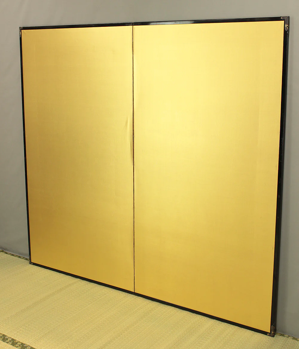 Gold-Leaf Room Divider Byobu Two Panels Folding Screen VA702 - Image 31