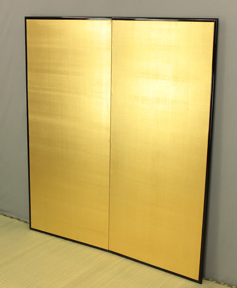 Gold-Leaf Room Divider Byobu Two Panels Folding Screen VA703 - Image 16