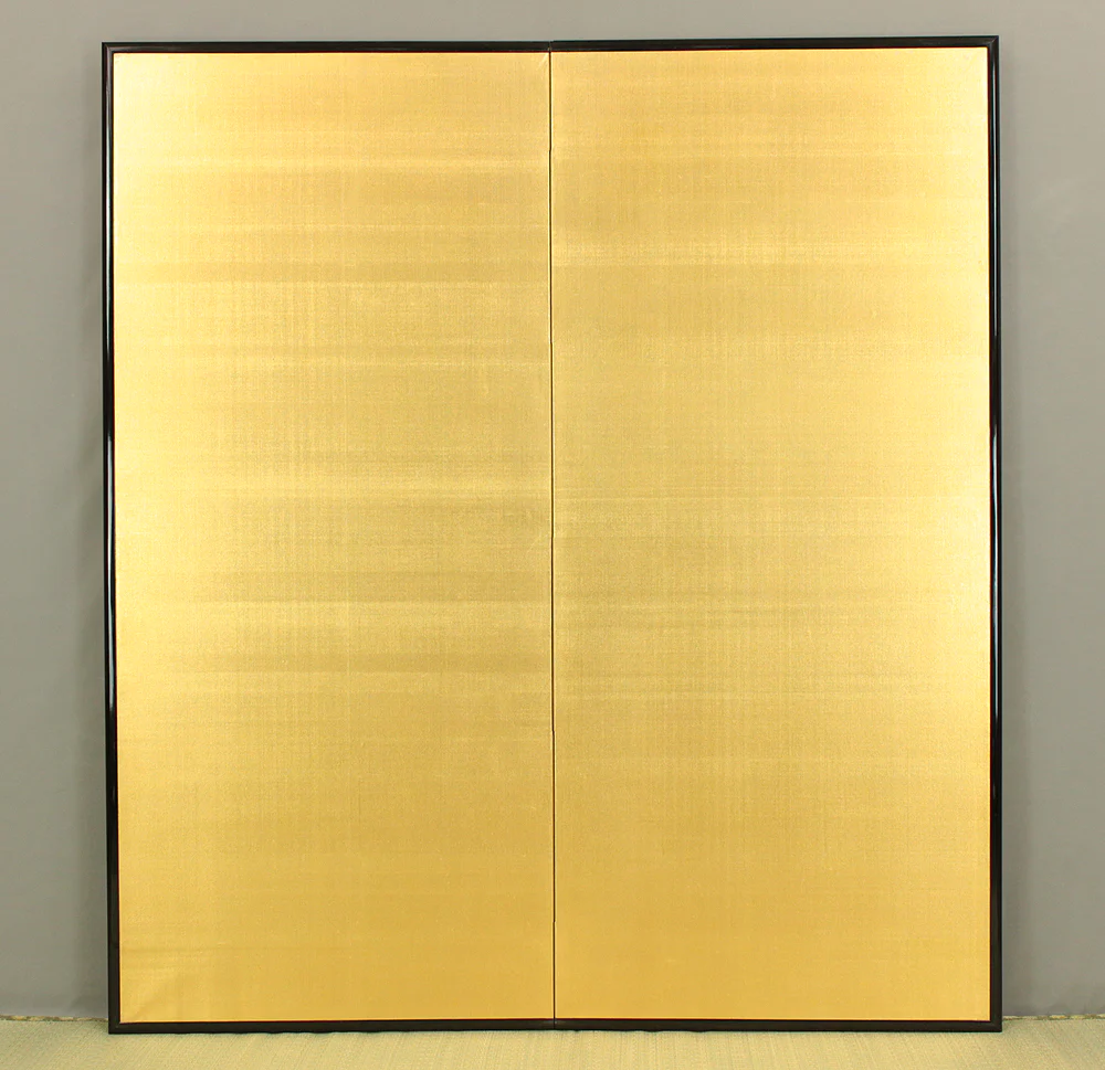 Gold-Leaf Room Divider Byobu Two Panels Folding Screen VA703 - Image 2