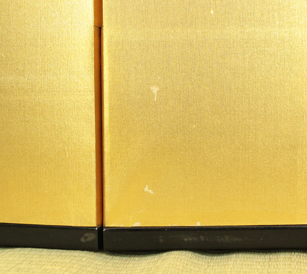 Gold-Leaf Room Divider Pair of Byobu Six Panels Folding Screen VA701 - Image 23
