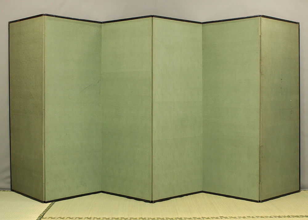Gold-Leaf Room Divider Pair of Byobu Six Panels Folding Screen VA701 - Image 72