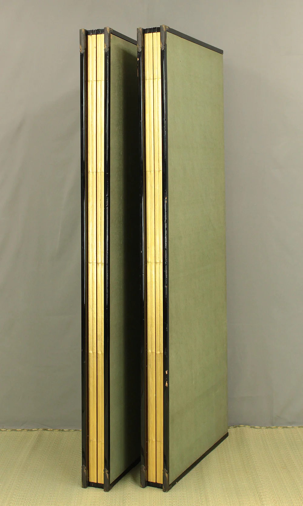 Gold-Leaf Room Divider Pair of Byobu Six Panels Folding Screen VA701 - Image 85