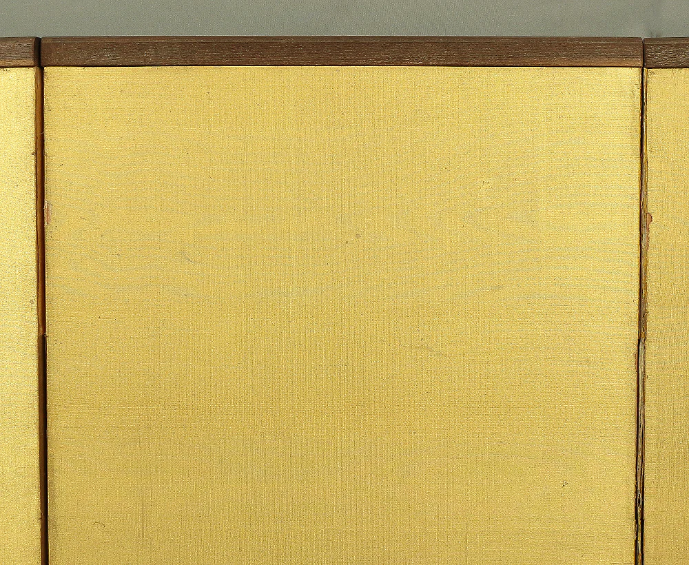 Gold-leaf Small type Room divider Japanese Aged antiques Byobu 6 panels Folding screen V711 - Image 15