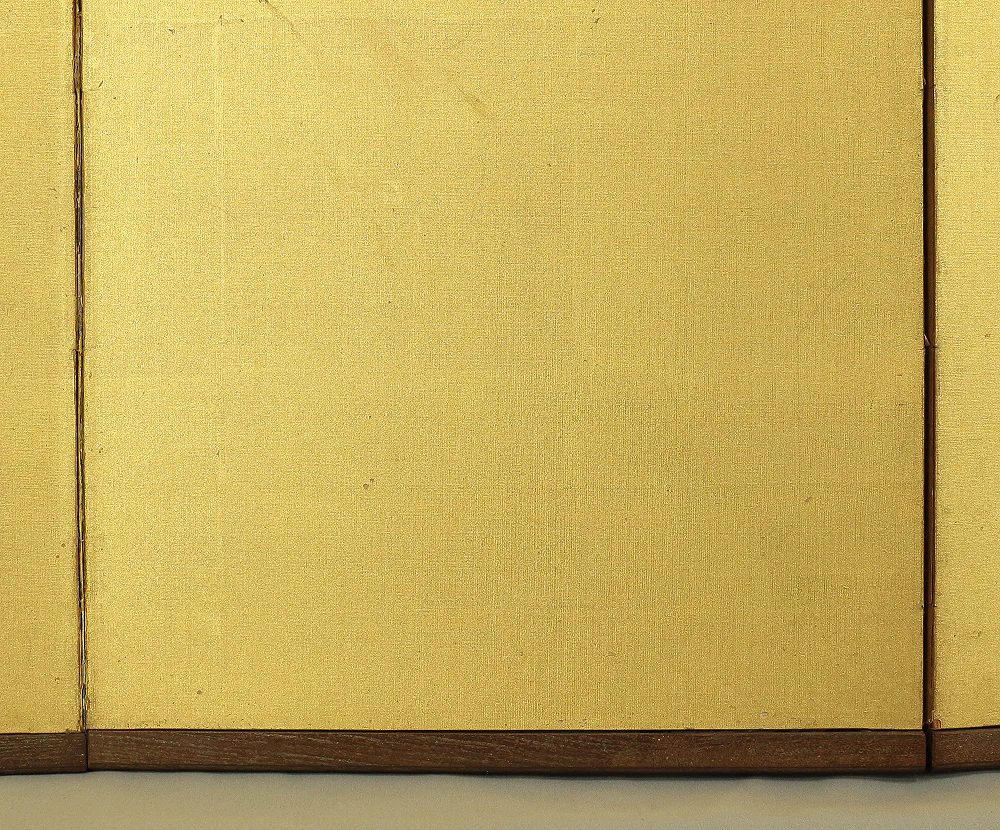 Gold-leaf Small type Room divider Japanese Aged antiques Byobu 6 panels Folding screen V711 - Image 21