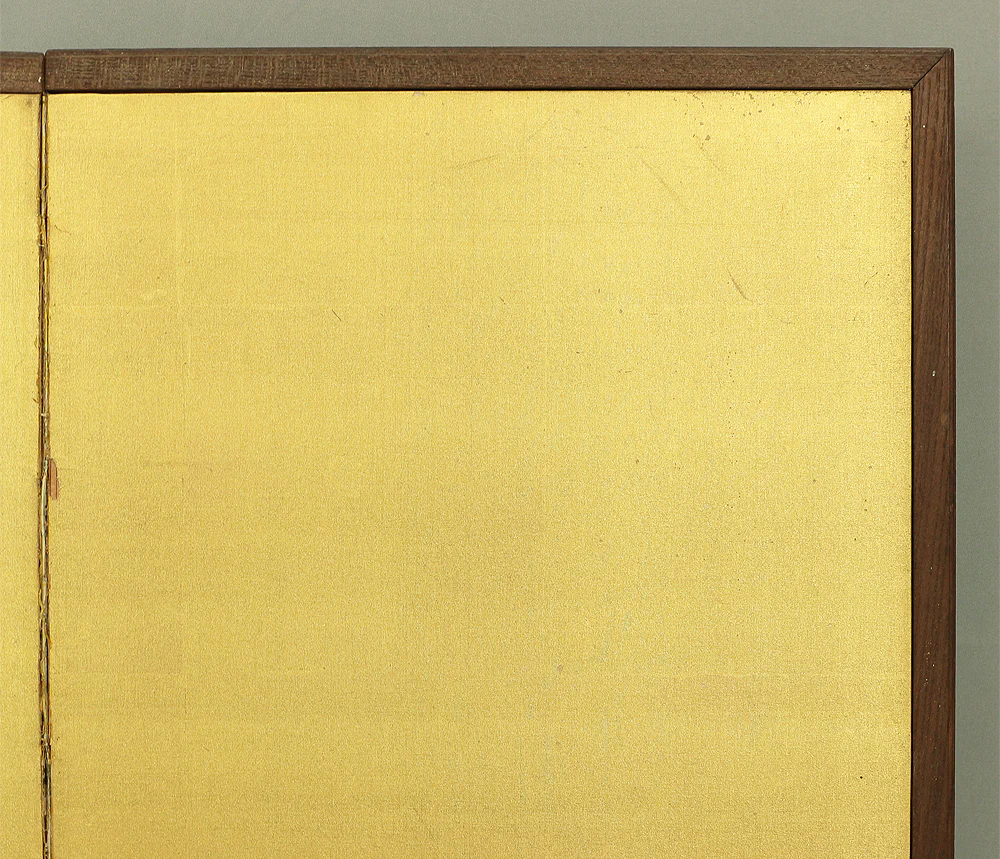 Gold-leaf Small type Room divider Japanese Aged antiques Byobu 6 panels Folding screen V711 - Image 5