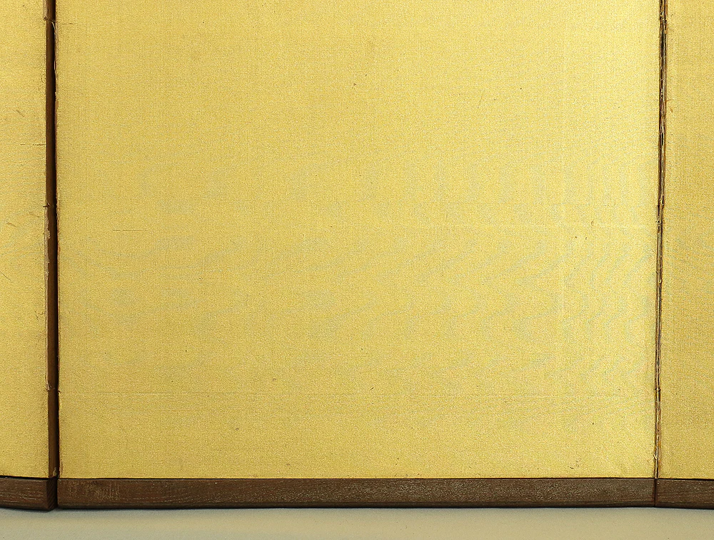 Gold-leaf Small type Room divider Japanese Aged antiques Byobu 6 panels Folding screen V711 - Image 8