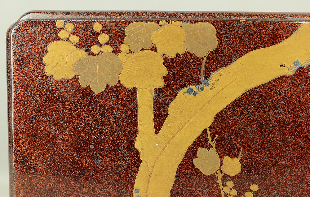 Gold Makie Lacquered Plum Wisteria Paulownia and Cherry Blossom Pattern Portable Lunchbox Set Four-Tiered Box Jubako Two Sake Bottles, Sakazuki and Plates (Kochu 行厨 Hanami Bento 花見弁当 Nodate Bento 野点弁当) with Box VA233 - Image 200