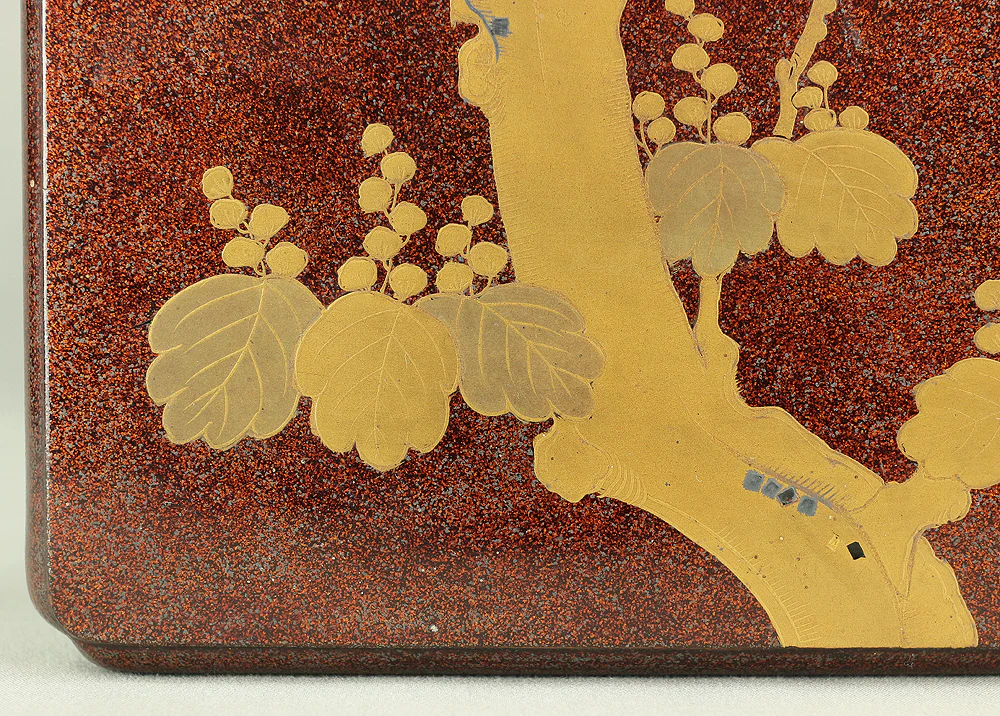 Gold Makie Lacquered Plum Wisteria Paulownia and Cherry Blossom Pattern Portable Lunchbox Set Four-Tiered Box Jubako Two Sake Bottles, Sakazuki and Plates (Kochu 行厨 Hanami Bento 花見弁当 Nodate Bento 野点弁当) with Box VA233 - Image 203