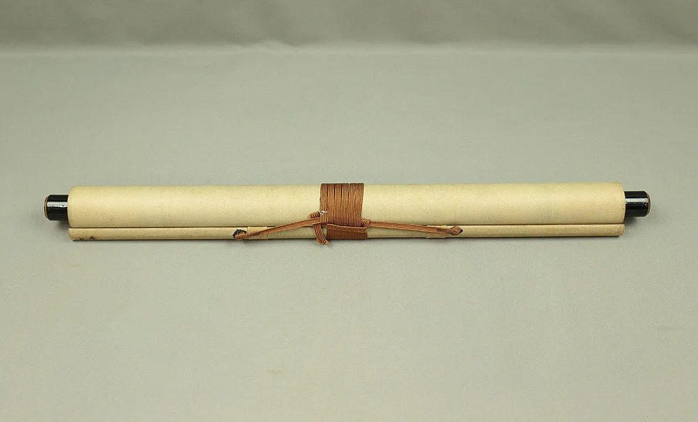 Gold paint - Heart sutra 摩訶般若波羅蜜多心経 Maka Hannya Haramita Shingyo / Japanese kakejiku kakemono hanging scroll / RC618 - Image 13