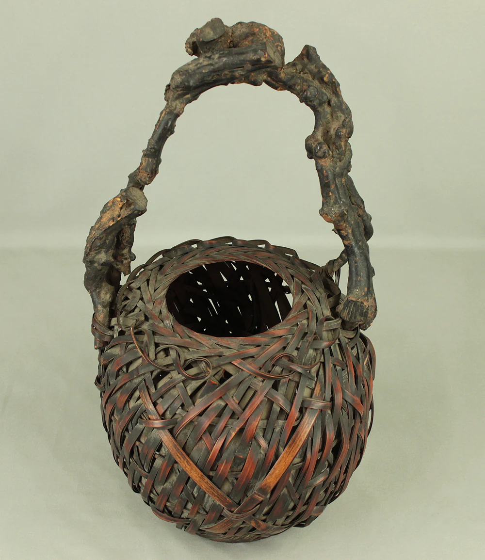 Hanakago - Grip Unusual Tree and Bamboo Woven Flower Vase Basket VA442 - Image 19