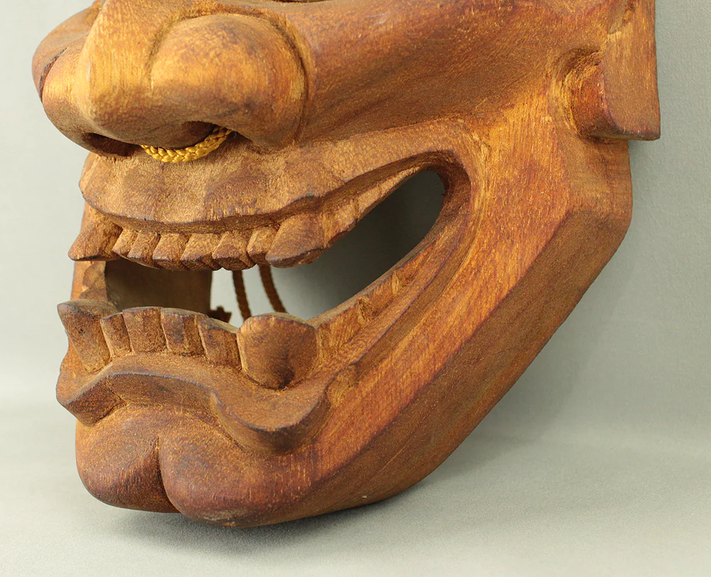 Hannya Mask 般若面 Japanese Noh play Wooden Mask / Jealous Female Demon Oni VA692 - Image 10