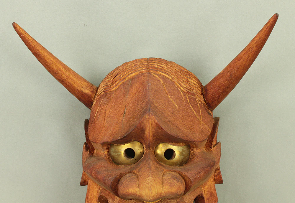 Hannya Mask 般若面 Japanese Noh play Wooden Mask / Jealous Female Demon Oni VA692 - Image 11