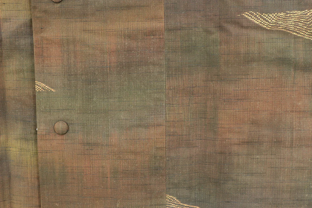 Haori Japanese Kimono Coat with Brown based Color Pattern Mountain KI181 - Image 12