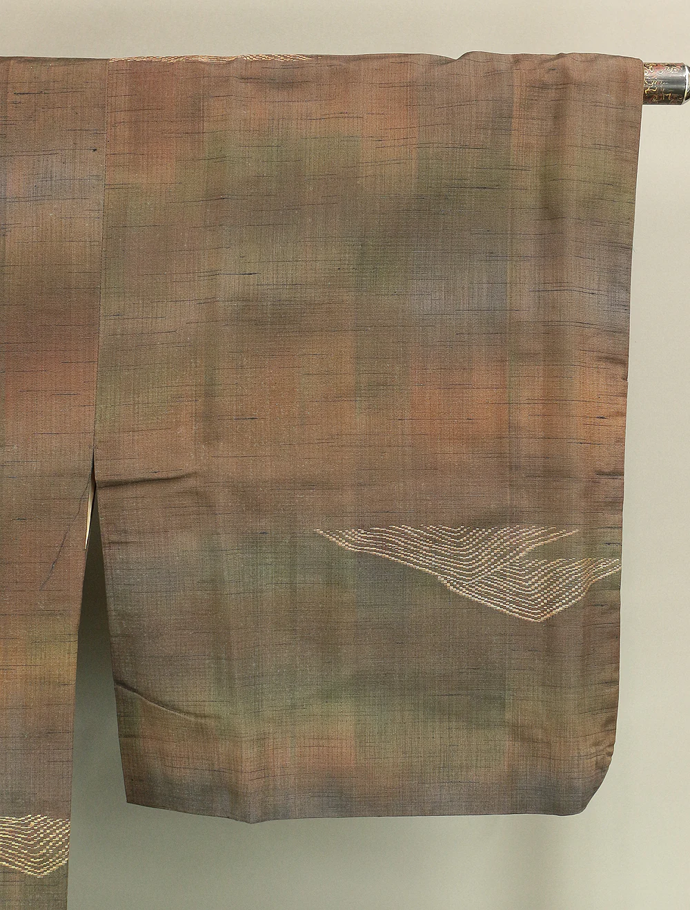 Haori Japanese Kimono Coat with Brown based Color Pattern Mountain KI181 - Image 13