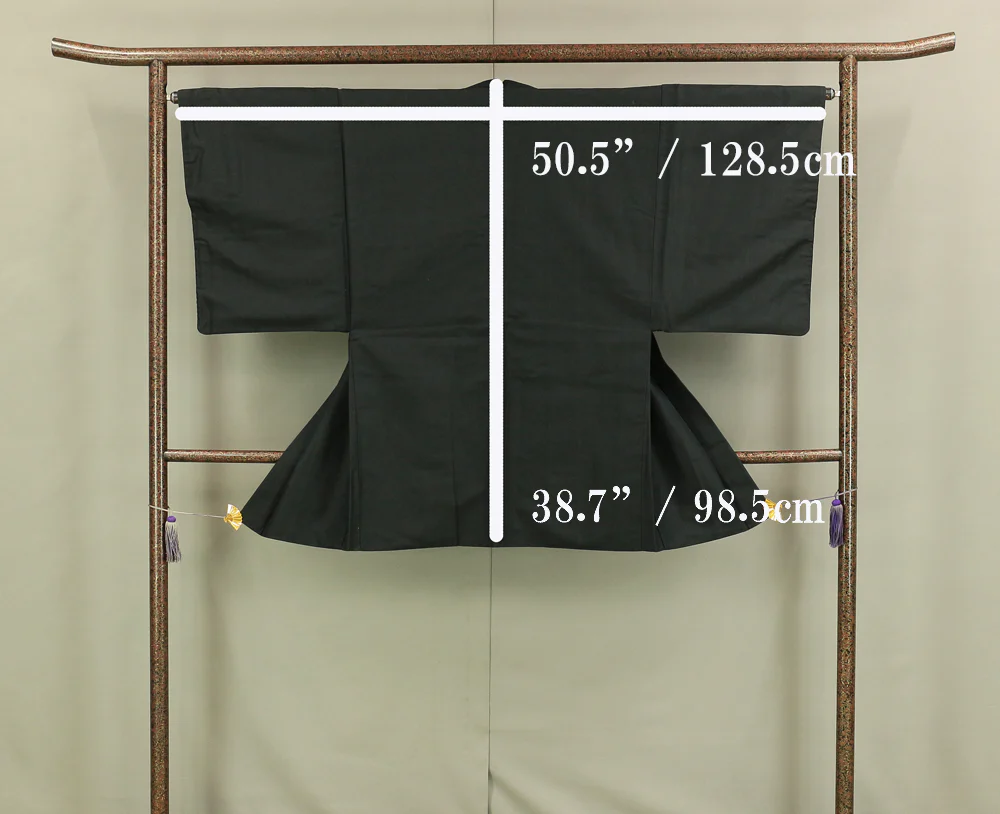 Haori Japanese Men's Kimono Coat with Black color Lining Pattern Watermill KI183 - Image 18