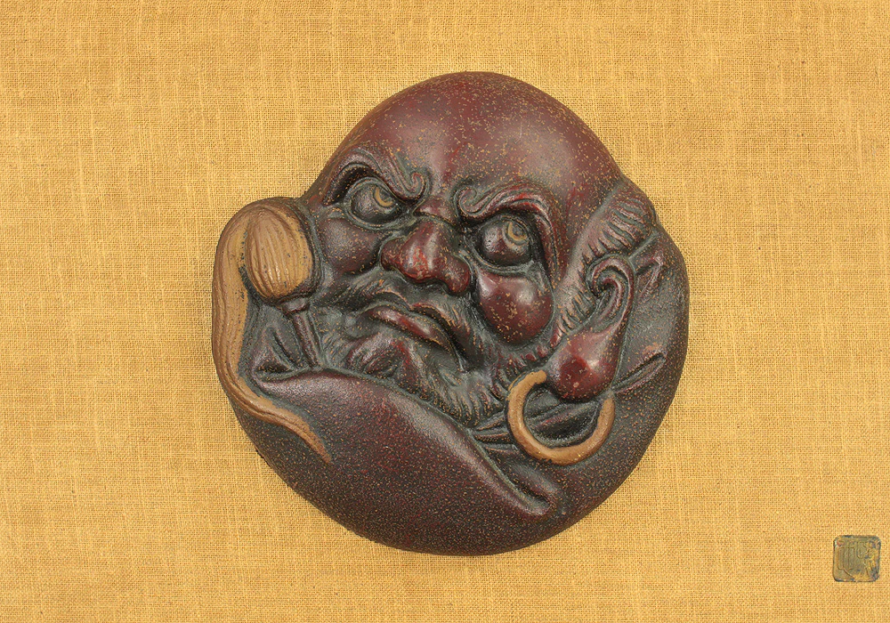 Iron Bodhidharma Dharma Wall Hanging Ornament Frame VA736 - Image 2