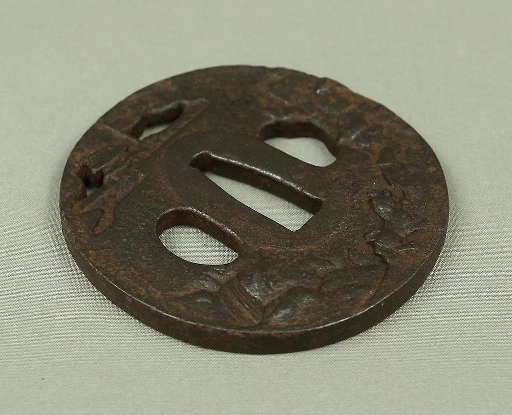 Iron Tsuba 'Dog design' Japanese samurai katana sword guard Protection V920 - Image 11