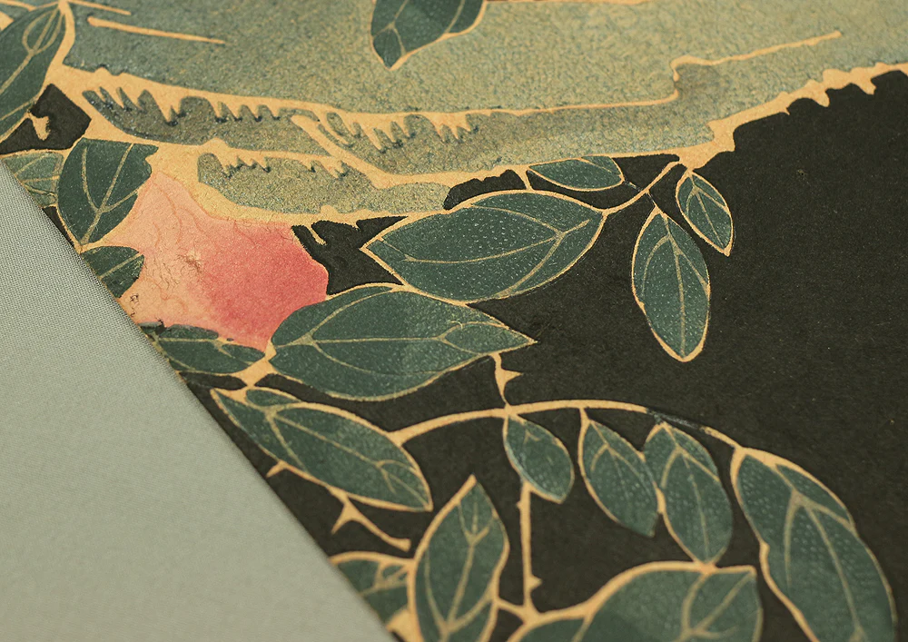 Ito Jakuchu 伊藤若冲 (1716-1800) 'Roses and Parrot' 薔薇に鸚哥図 from the set of six Flowers and Birds prints OW191 - Image 31