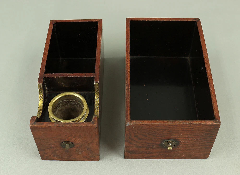 Japanese Antique Portable Tobacco Tray with Kiseru Pipe V838 - Image 18