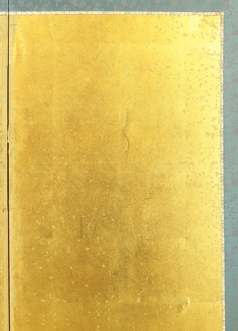Japanese Gold-Leaf room divider Byobu 6 panels Folding screen / The beauty of shining Gold Leaf V828 - Image 5