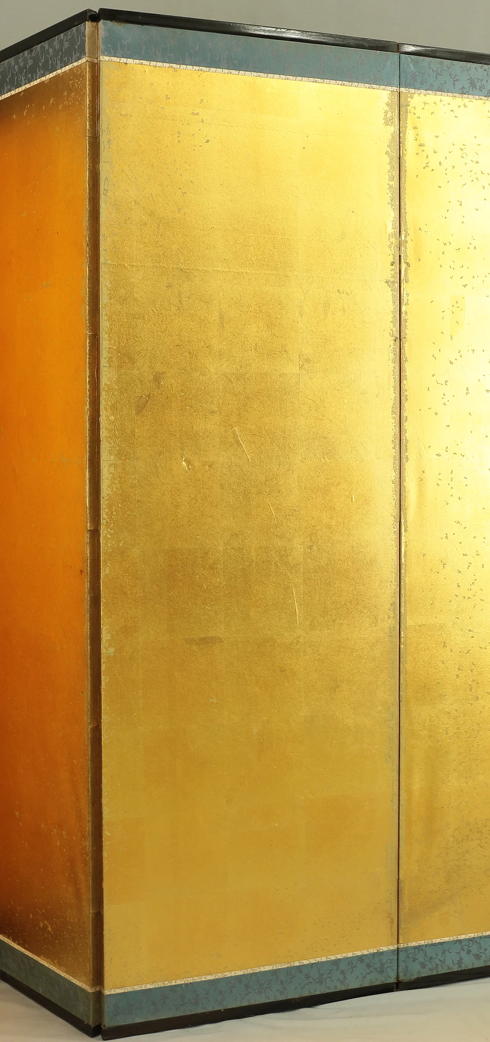 Japanese Gold-Leaf room divider Byobu 6 panels Folding screen / The beauty of shining Gold Leaf V828 - Image 8
