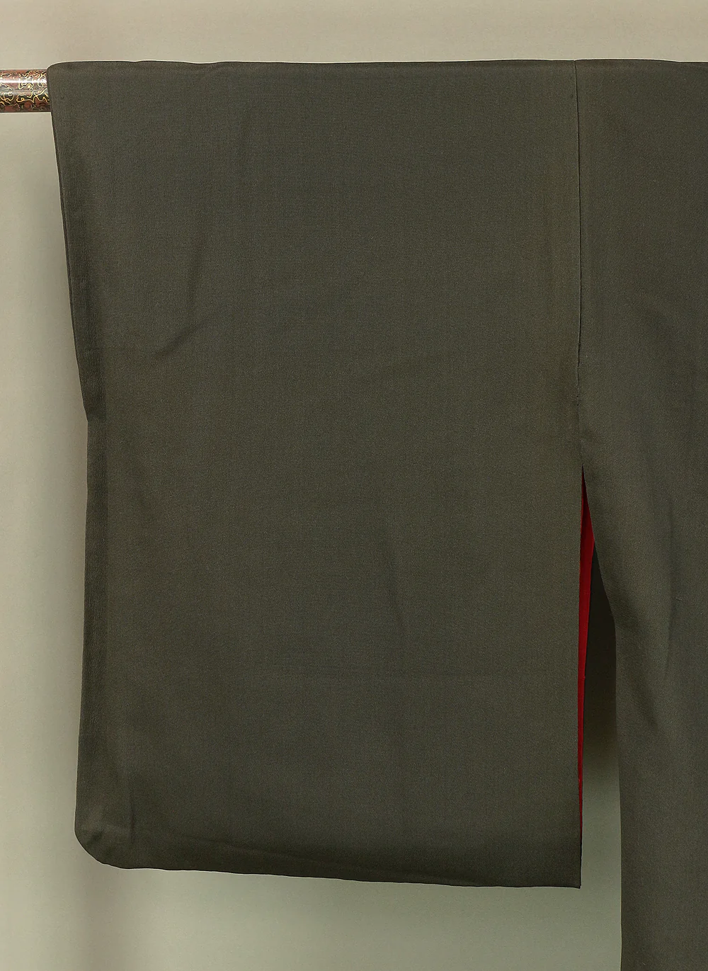 Japanese Kimono Kuro Tomesode (Black based the most formal kimono) with Black color Pattern Pine Bamboo Plum and Ox-Drawn Coach KI155 - Image 9