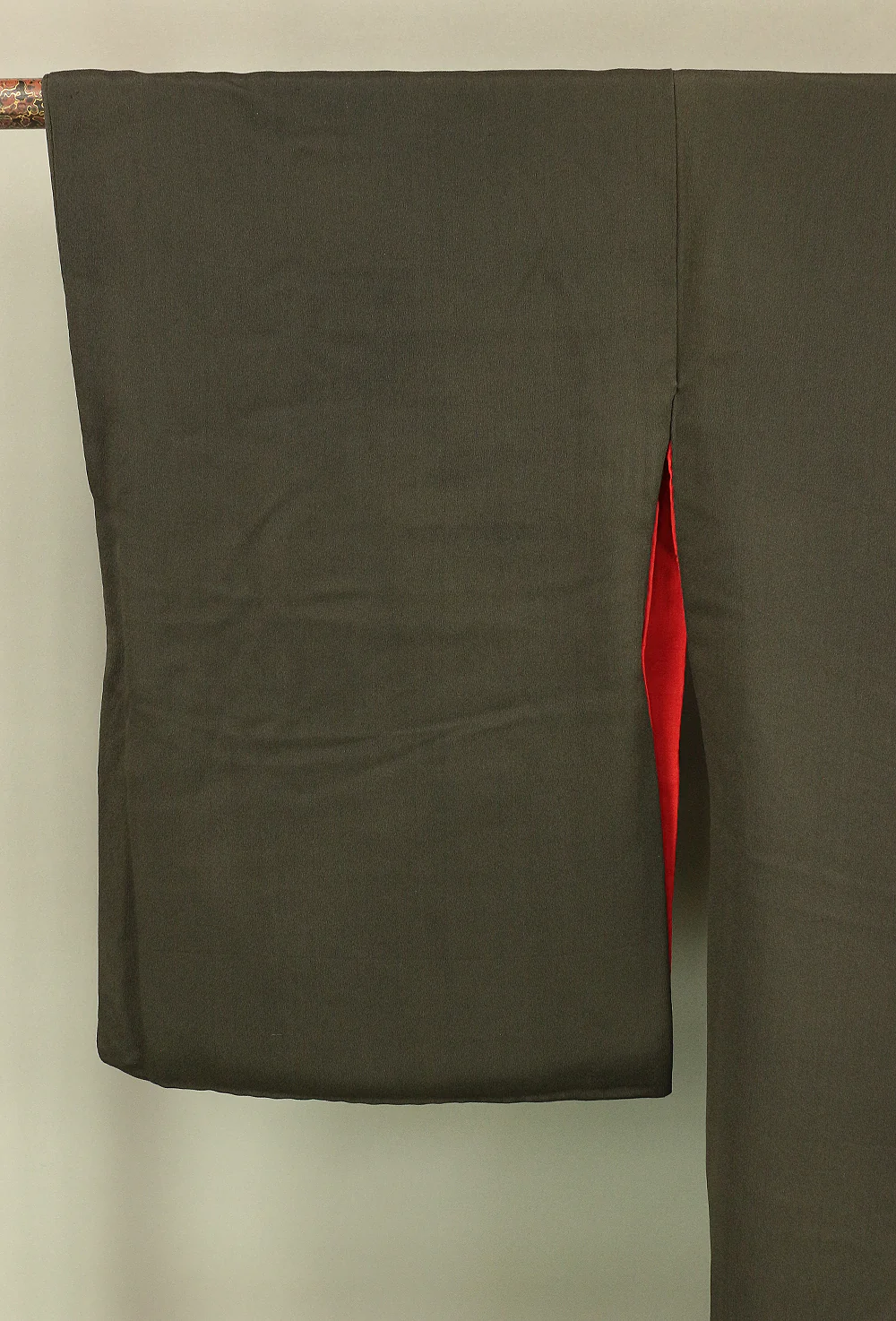 Japanese Kimono Kuro Tomesode (Black based the most formal kimono) with Black color Pattern Pine Bamboo Plum KI152 - Image 14