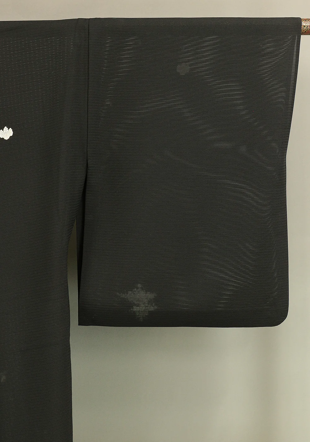 Japanese Kimono Usumono Thin For Summer Kuro Tomesode (Black based the most formal kimono) and Juban Long Undergarment with White Color 2pcs KI175 - Image 13