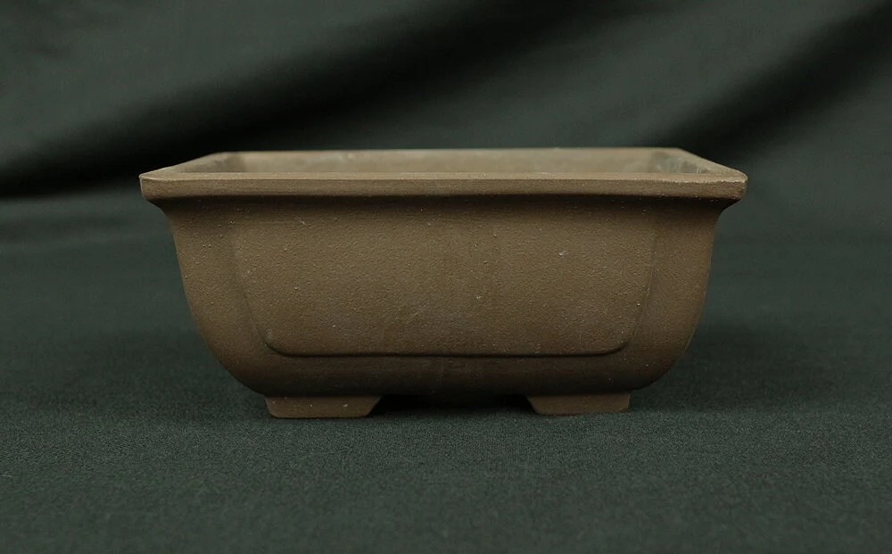 盆栽鉢 Japanese Small Bonsai Pot Pottery 270g 4.8" W x 2.1" H x 3.6" D V144 / Japan Pine tree Moss Plants Molding to imitate natural landscape - Image 5