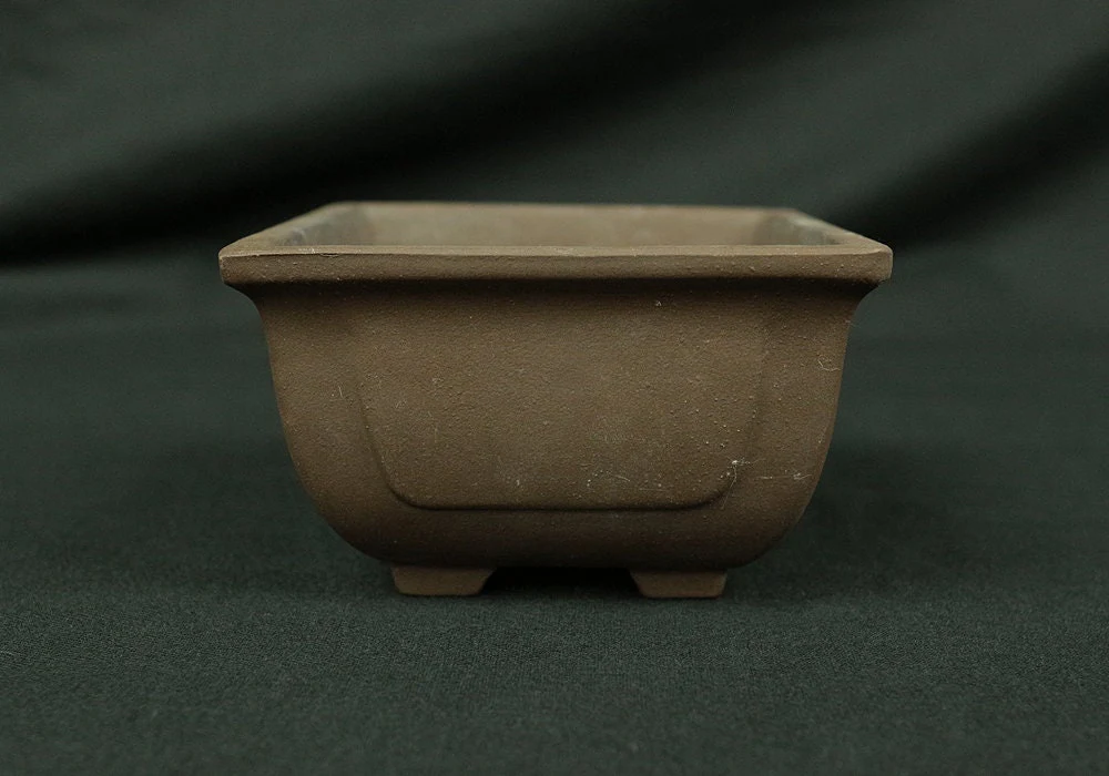 盆栽鉢 Japanese Small Bonsai Pot Pottery 270g 4.8" W x 2.1" H x 3.6" D V144 / Japan Pine tree Moss Plants Molding to imitate natural landscape - Image 6